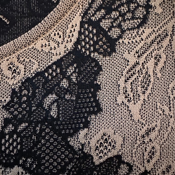 ALEXANDER MCQUEEN Black Lace over Nude Sleeveless Sheath Dress - Picture 4 of 4